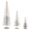 Melrose Glittered Ombre Bottle Brush Tree Christmas Tabletop Decorations - 19.5" - Set of 3
